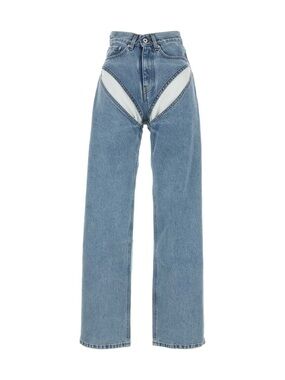 Y/Project Cut Out Blue High-Rise Jeans Size 31 NWT! $895